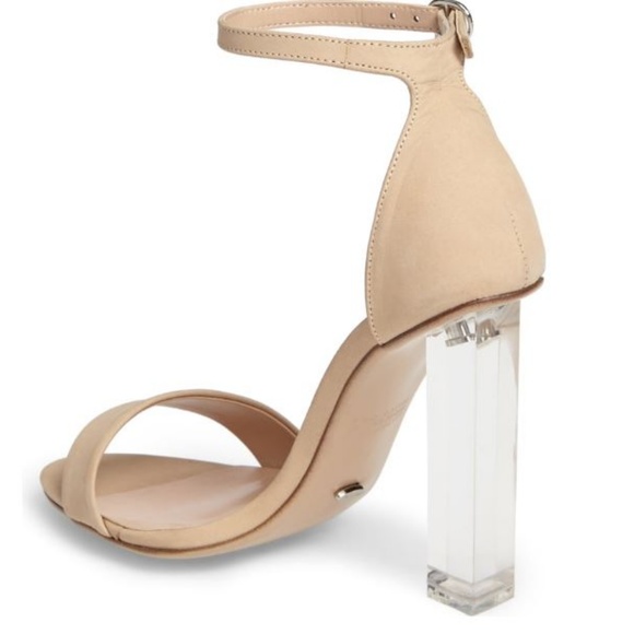 Ankle Strap Sandal w/ Lucite Heel - Picture 2 of 3